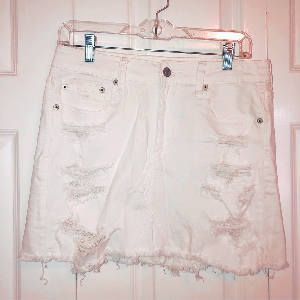 American Eagle Outfitters White Denim Skirt